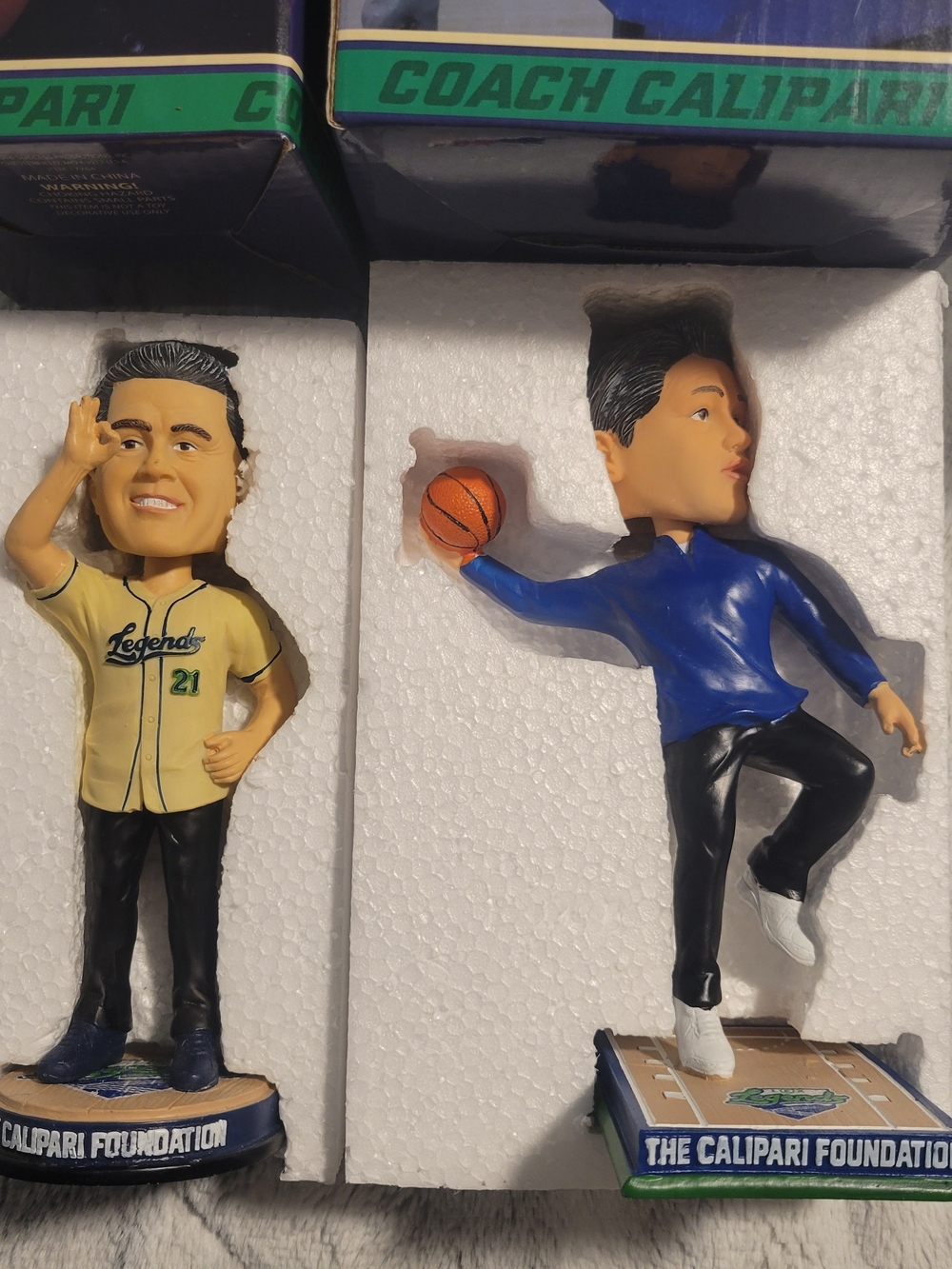 Coach Calipari Legends Basketball Bobblehead - Blue & Yellow